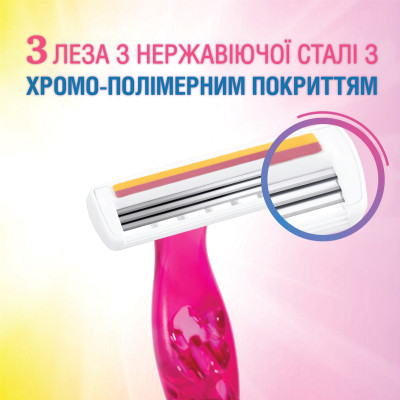 Бритва Bic Miss Soleil Colour Collection 4 шт. (3086123303843) Винница - изображение 2