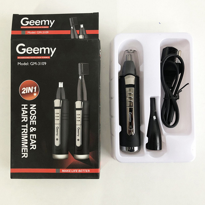 Хорошая бритва портативная GEMEI GM-3109 2в1, Многофункциональный триммер для стрижки волос FY-824 и бороды Киев - изображение 3