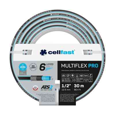 Шланг для поливу Cellfast MULTIFLEX PRO 1/2&quot; 30м, 6 шарів, до 35 Бар, -20…+65°C (13-801) Вінниця