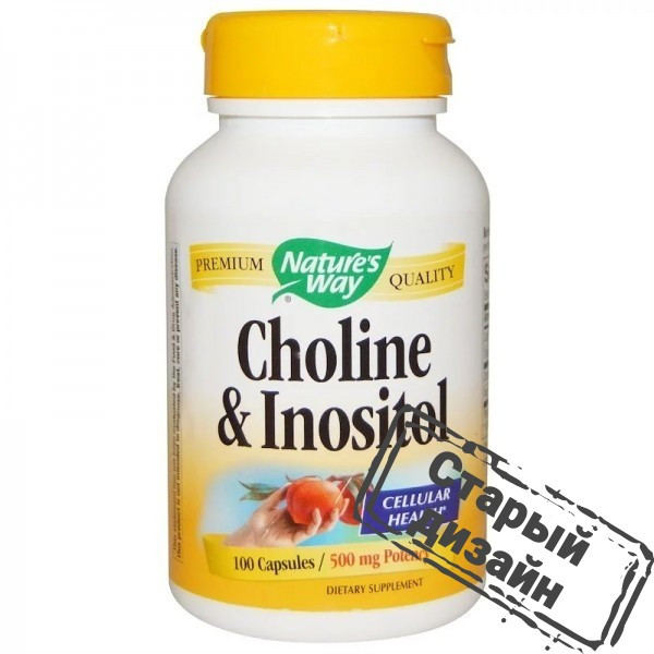 Холин и Инозитол (Choline and Inositol) 500 мг/500 мг 100 капсул Київ - фото 3