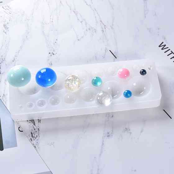 Молд силиконовый Полусферы 135 на 45 мм серый Киев