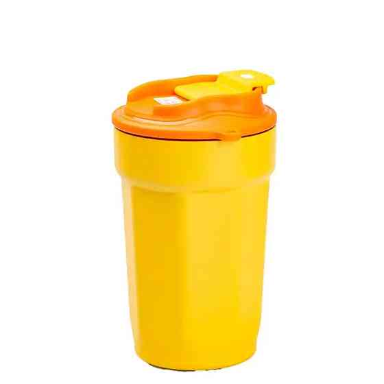 Happy Life Термокружка 450 мл з кришкою на защіпці G. Duck Жовтий Киев