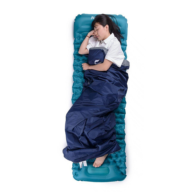 Спальник надлегкий Naturehike LW180 NH21MSD04 лівий, (15°C), p-p XL, темно-блакитний Київ - фото 5