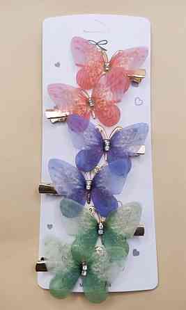 Комплект шпильок "Метелики" 6 шт. Різнокольоровий 2 Сміла