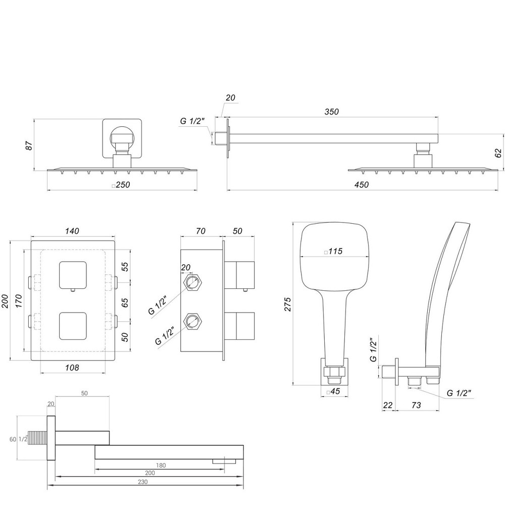 Душова система Globus Lux GLM-505N-TT-SMART Київ - фото 3
