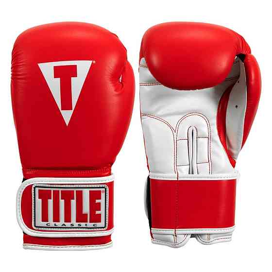 Боксерські рукавиці TITLE Classic Pro Style 3.0 Red/White 12 oz (капа в комплекті) Каменское