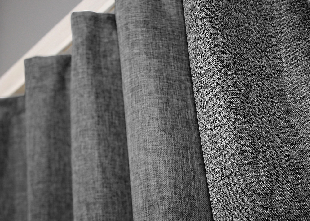 Комплект коротких штор VR-Textil Лен Мешковина № 108ш Серый 130х170см 2 шт (35-0117) Киев - изображение 8