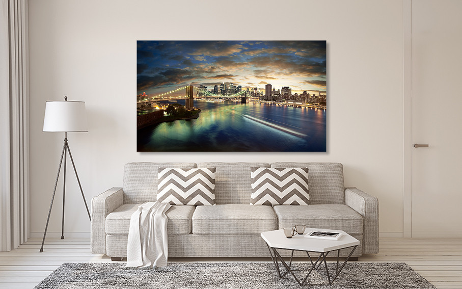 Картина холст у вітальню / спальню  Нью-Йорк     MLP_92  ( 60х30см ) 80x120 см Київ - фото 2
