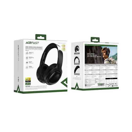 Бездротові накладні навушники ACEFAST H5 active noise cancelling wireless headset Black Київ