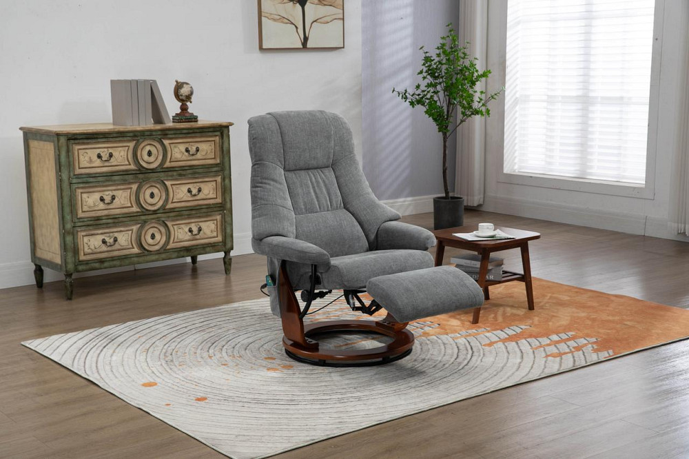 Крісло для відпочинку Avko Style ARMH 004 Grey з масажем, підігрівом і підставкою для ніг Київ - фото 7