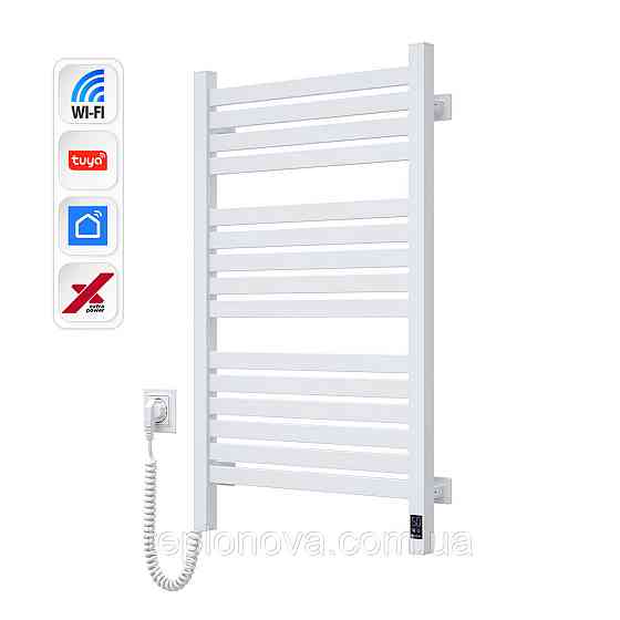 Електрична сушарка для рушників NAVIN Авангард X 480х800 Sensor з WI-FI лівобічна, біла Чернівці