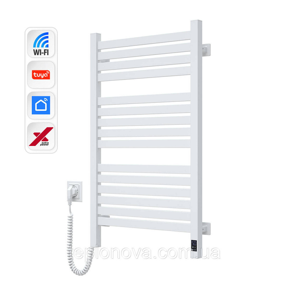 Електрична сушарка для рушників NAVIN Авангард X 480х800 Sensor з WI-FI лівобічна, біла Чернівці - фото 3