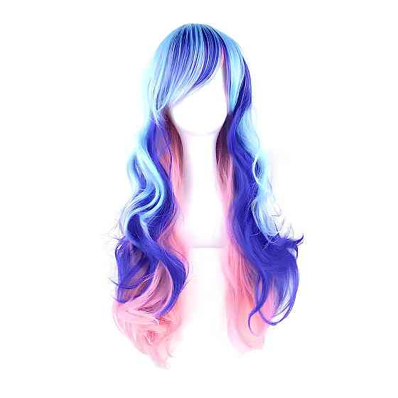 Довгі перуки RESTEQ - 70см, синій, рожевий, блакитне хвилясте волосся, косплей, аніме Київ