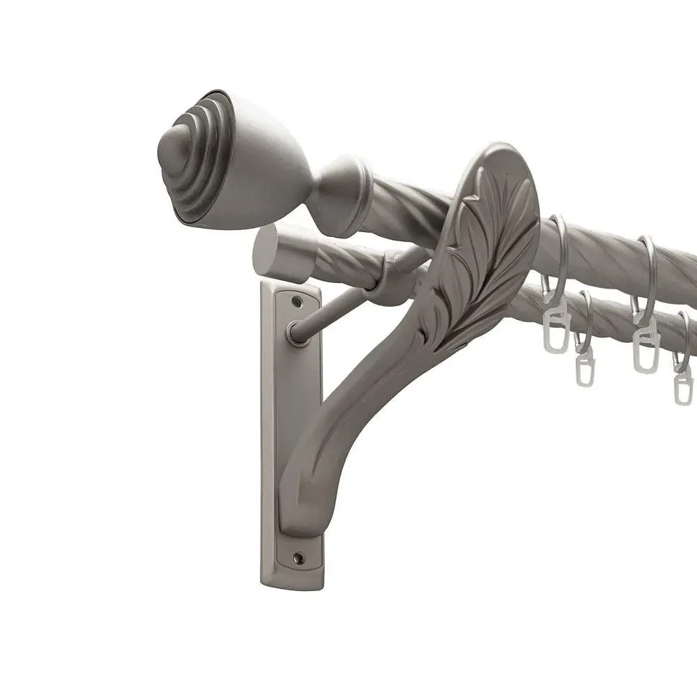 Карниз Orvit Палаціо металевий дворядний ретро скручена труба кільце металеве Сатин 25\19 мм 300 см Львов - изображение 1