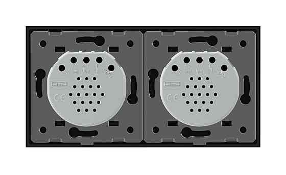 Сенсорний диммер 2 сенсора (1-1) LIVOLO чорний матове скло Коломия