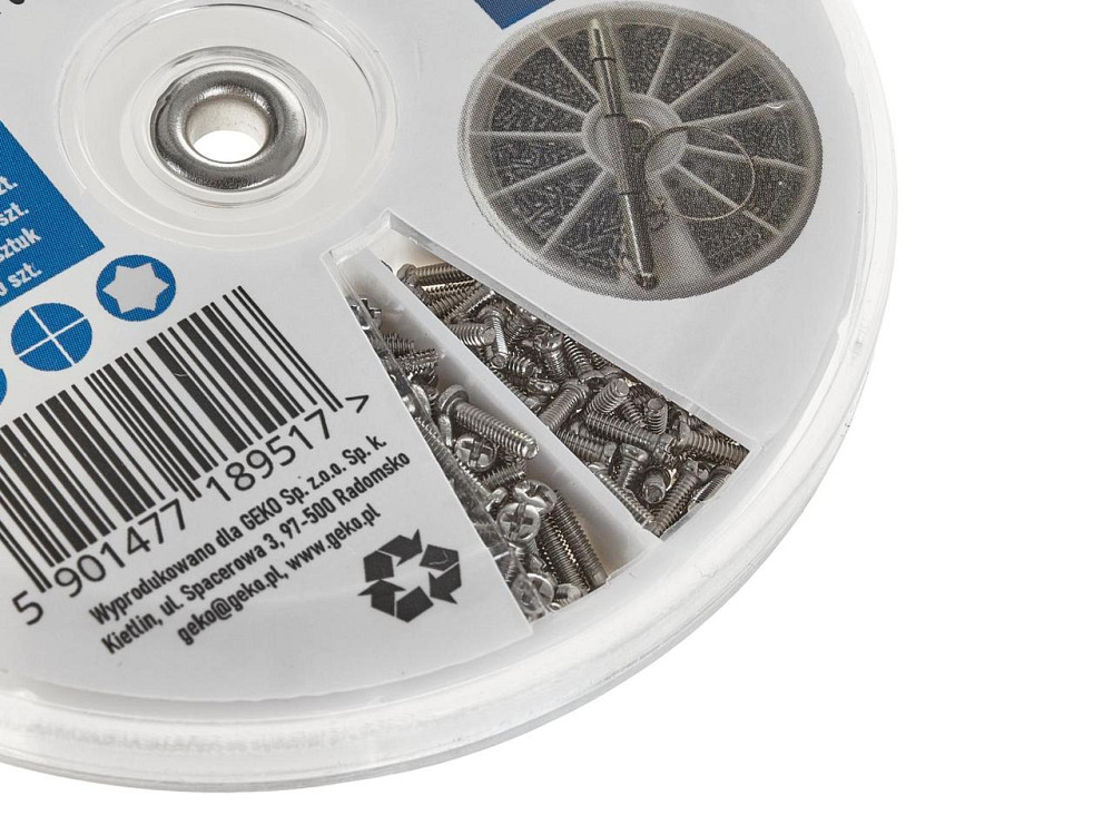 РемНабір мініатюрних гвинтиків і гайок "GeKo" для окулярів, годинників, мобільних тел. [к-т1000шт](1,0-1,6) Київ - фото 2