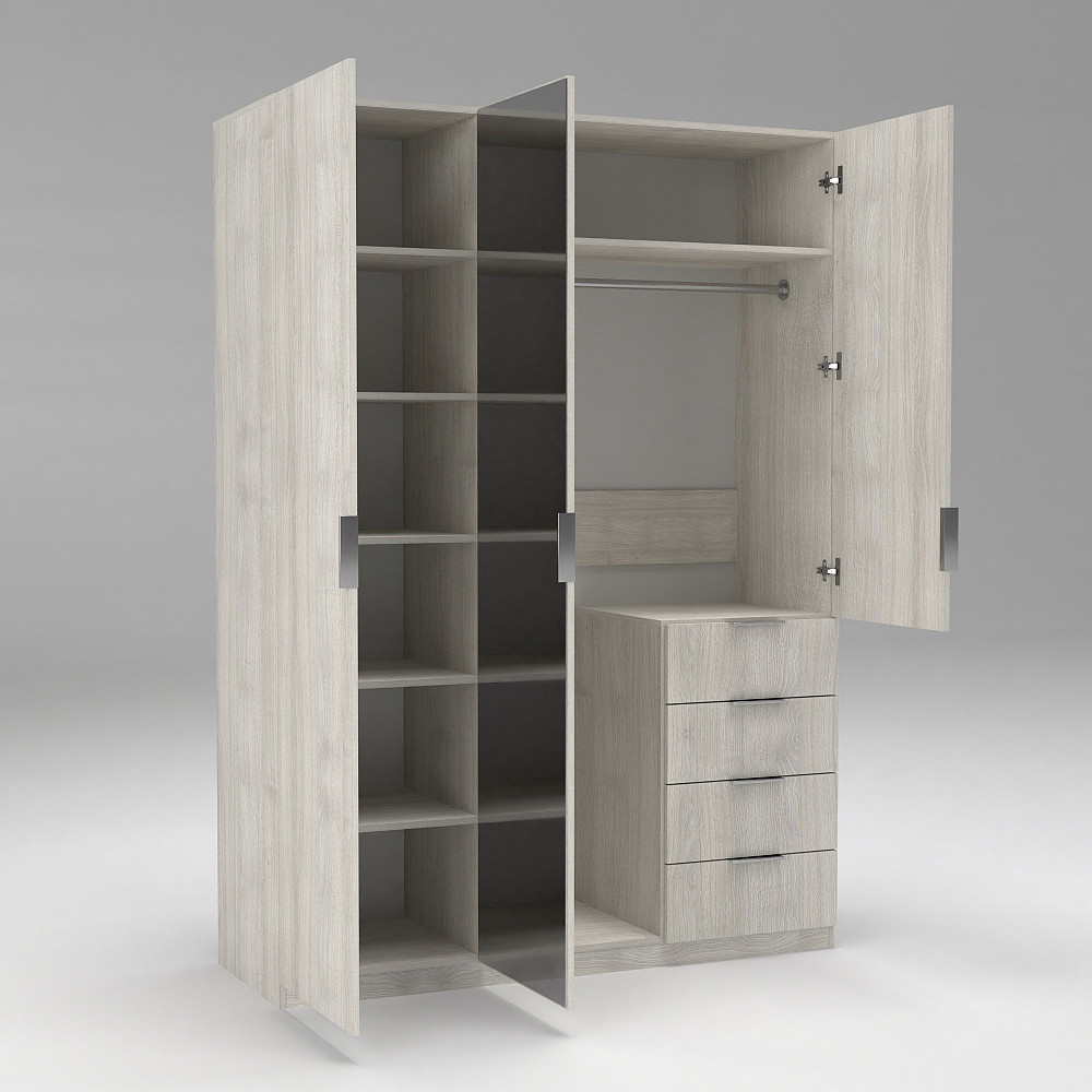 Шафа Крістал 2, Дуб Шамоні Світлий, 1500х520х2100 Львів - фото 5