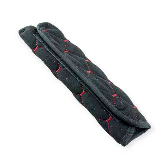 Чехол ремня безопасности l велюр черный, красный ромб Мукачево