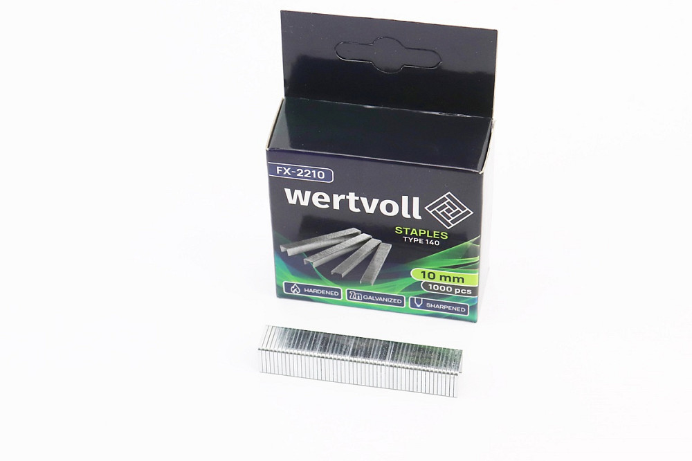 Скоби загартовані 10мм/10,6x1,25мм, R140, к-кт 1000шт FX-2210 Київ - фото 1