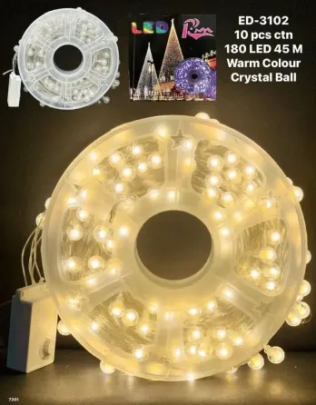 Гирлянда на катушке, от сети, Buble 50м, 8 режимов, теплый белый/ Светодиодная гирлянда на елку Коломия