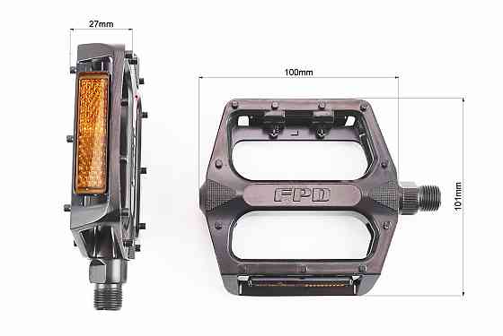 Педалі MTB широкі 9/16" (108x100x24mm) алюмінієві, чорні NWL-219 Київ