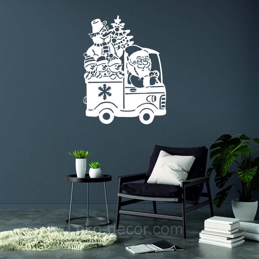 Декоративное настенное Панно «Новый год», Декор на стену 90*68 см, Белый Киев - изображение 5