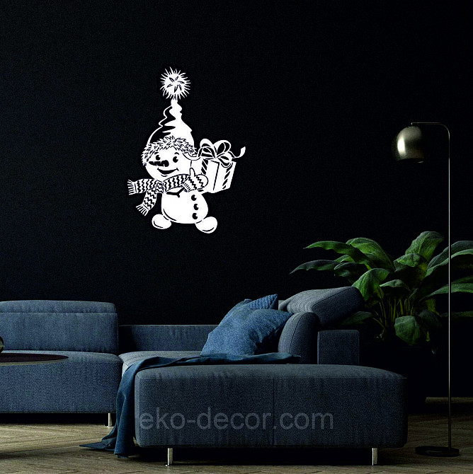 Декоративне настінне Панно «Сніговик», Декор на стену Київ - фото 4