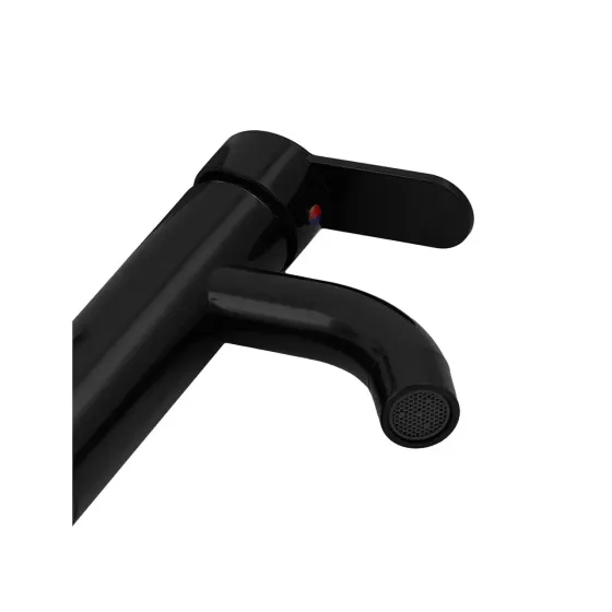 Змішувач для умивальника Plamix Raul-001-B Black термопластик (без шлангів) (PM0654) Чернівці