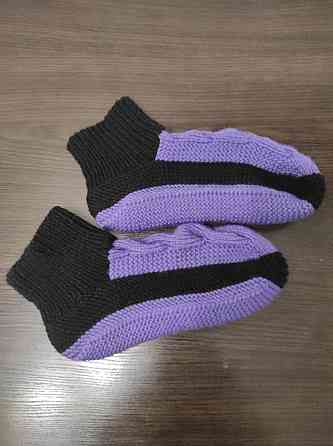 Тапочки-носки теплые вязаные (ручная работа)  топ Киев