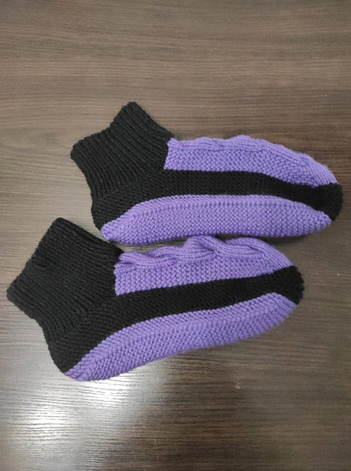 Капці-шкарпетки теплі в'язані (ручна робота) топ Київ - фото 4