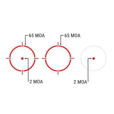 Коллиматорный прицел Holosun DRS-NV з нічним баченням точка 2 MOA + коло 65 МОА (червоний) (DRS-NV) Винница