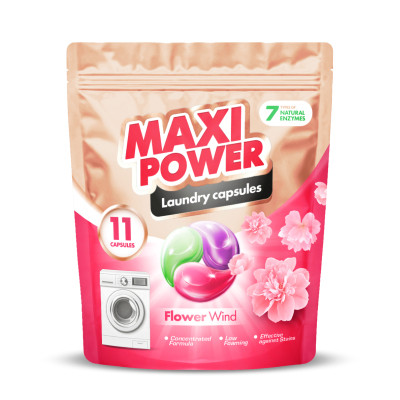 Капсули для прання Maxi Power Flower Wind 11 шт. (4823098414988) Вінниця - фото 1