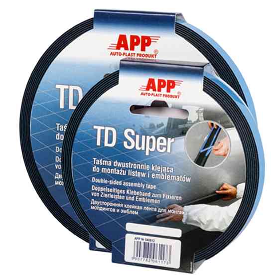 Скотч двосторонній 25мм х 5м  "TD Super" синій APP, 040814 Київ