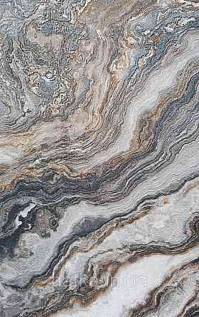 Шпалери вініл на флізеліні AdaWall Roka 1.06х10 під камінь мармур чорні сірі коричневі срібло 3д 23102-6 Київ