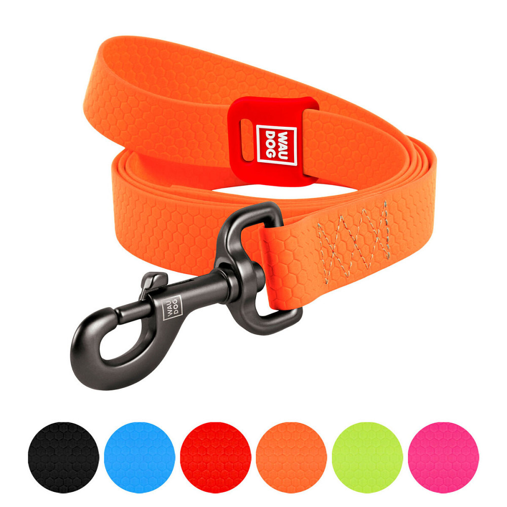 Повідець для собак водостійкий WAUDOG Waterproof, M, Ш 20 мм, Д 500 cм, помаранчовий Київ - фото 1