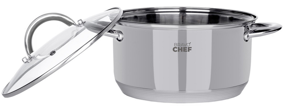 Кастрюля Bravo Chef 22 см (4.35 л) с крышкой (6720870) Киев - изображение 4