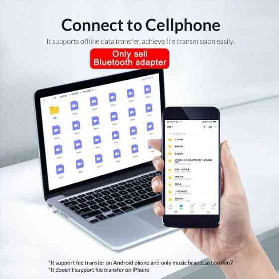 USB Bluetooth адаптатор Orico бездротової передавач bluetooth 5.0 для BTA-508-WH (Білий) Николаев