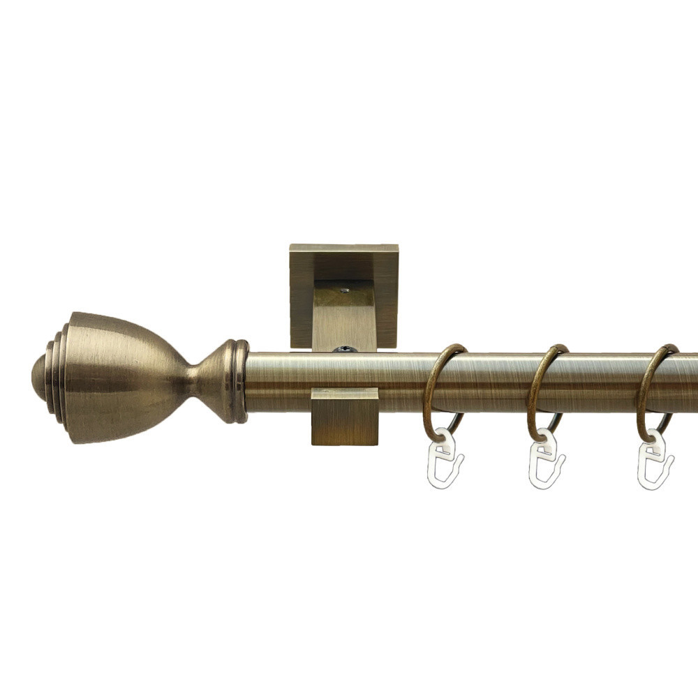 Карниз Orvit Палаціо металевий однорядний техно гладка труба кільце металеве Антик 25 мм 160 см (00-00025900) Львов - изображение 1