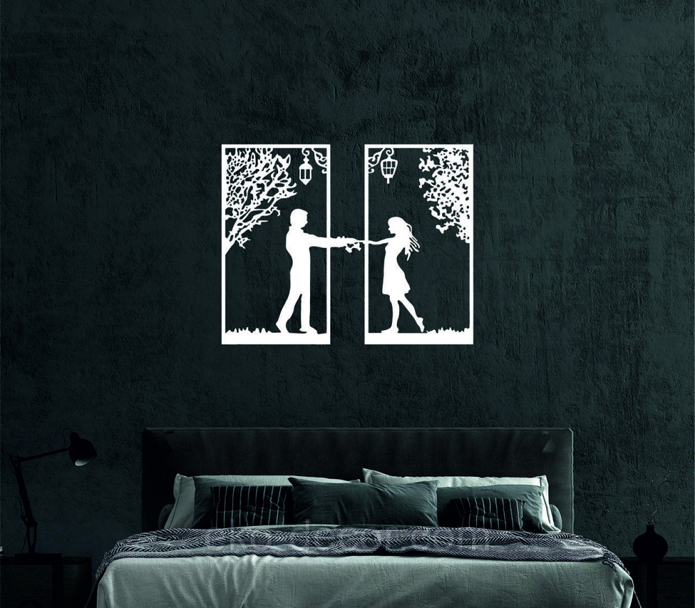 Декоративное настенное Панно «Девушка и парень» Декор на стену 50*39 см, Белый Киев - изображение 4