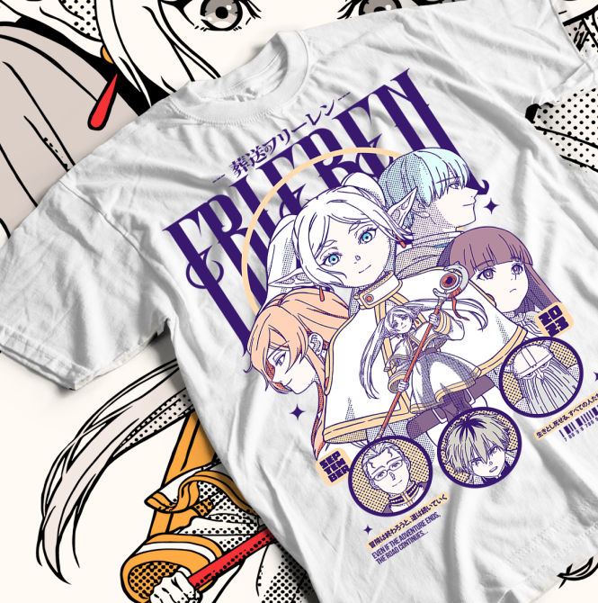 Футболка для хлопчика з аніме принтом Фріерен Бейонд Джоурней С оверсайз (зріст від 165 до 180) Чорний AnimeJ0049m Дніпро - фото 1