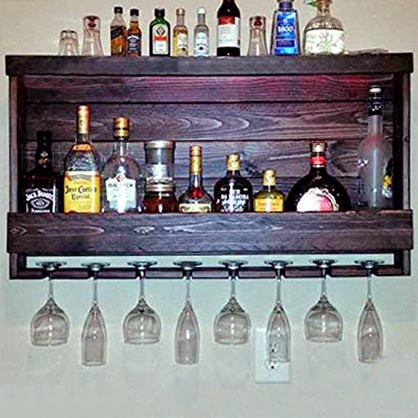 Настенная винная полка 