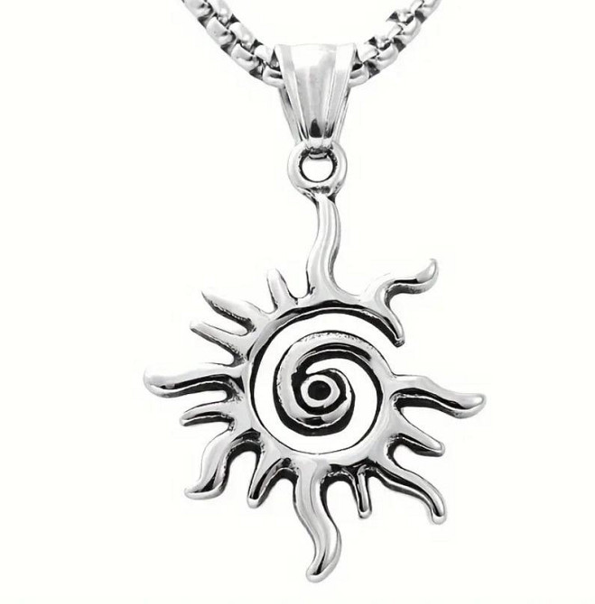 Спіральний Кулон "Сонце" в скандинавському стилі на ланцюжку (3*2.5 см) Київ - фото 4
