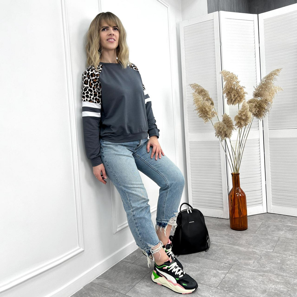 Женский свитшот со вставками 