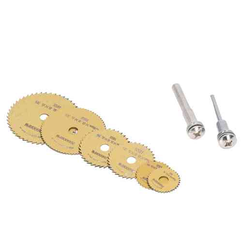 Набор отрезных кругов 6шт и 2 держателя, дисковых пил 22-50мм, HSS Винница