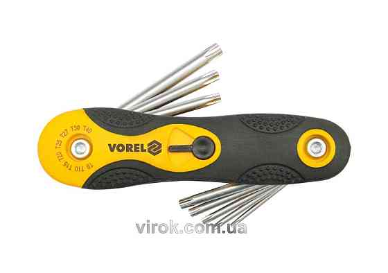 Ключ TORX L-подібний VOREL : розкладний, Т9-Т40 Cr-V, 8 елем. [25/100] Одесса