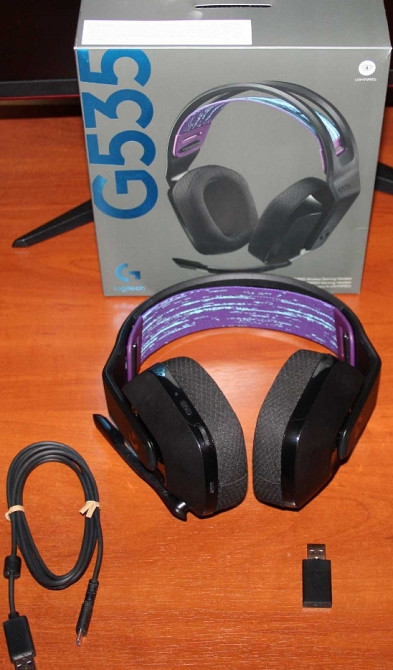 Ігрові навушники з мікрофоном Logitech G535 Lightspeed Black. НОВІ Київ - фото 8