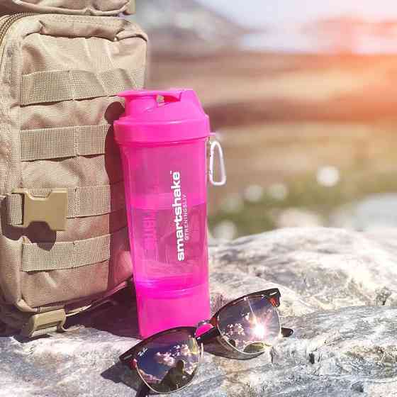 Шейкер спортивний SmartShake Slim 500ml Neon Pink Кам'янське