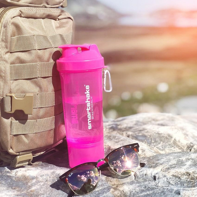 Шейкер спортивний SmartShake Slim 500ml Neon Pink Кам'янське - фото 5