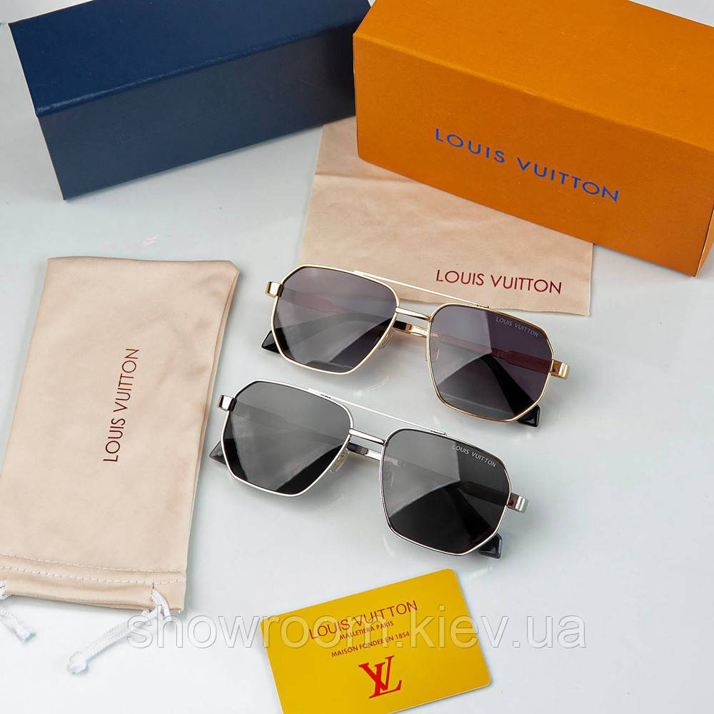 Чоловічі сонцезахисні окуляри Lv (2208) gold Lux Київ - фото 4