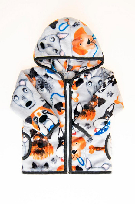 Куртка-толстовка детская весенняя, серая, с капюшоном на молнии Крохатушка одяг Толстовка, 86 Киев - изображение 1